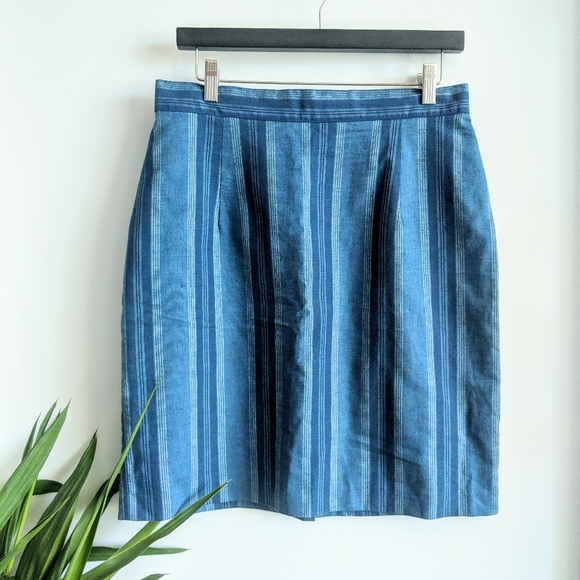 Vintage Linen Blend Skirt - Picture 1 of 4